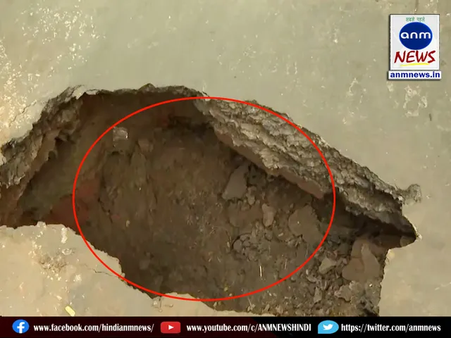 Landslide on a road in Kolkata