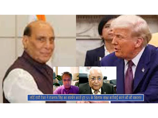 Lord Rami Ranger supports Rajnath Singh and advocates strict action against SFJ