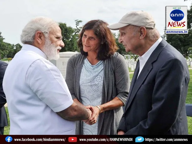 PM Modi shared a photo with Sunita Williams and her father