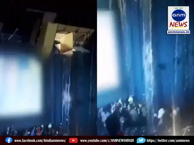 The roof of the cinema hall collapsed