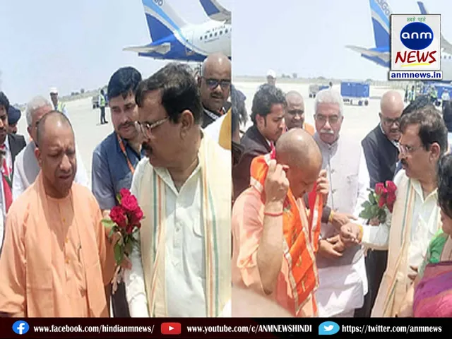 Yogi arrived to inspect the new plant