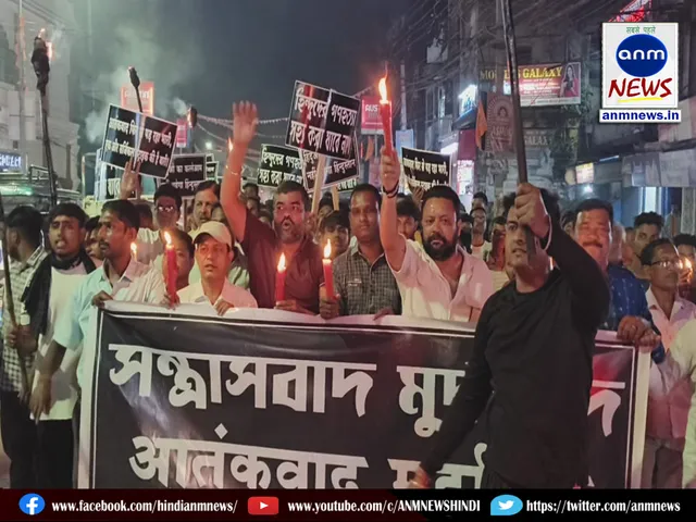 Torchlight procession in protest against Pahalgam attack