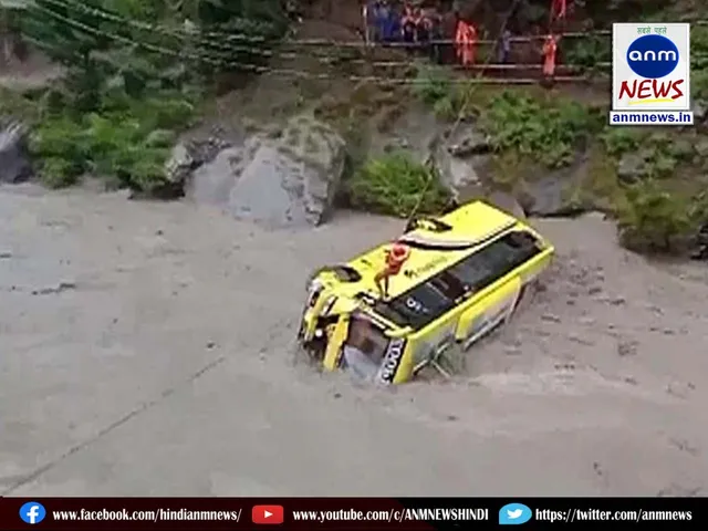 Bus fell into the river