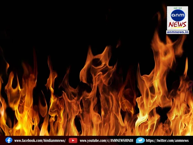 Massive fire in building