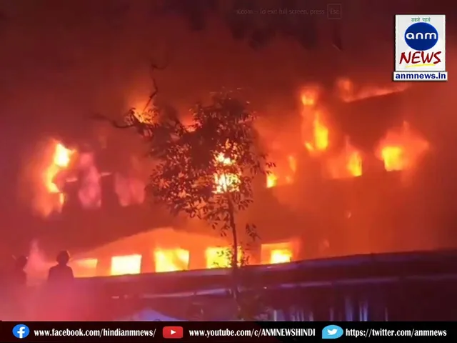 Massive fire in factory