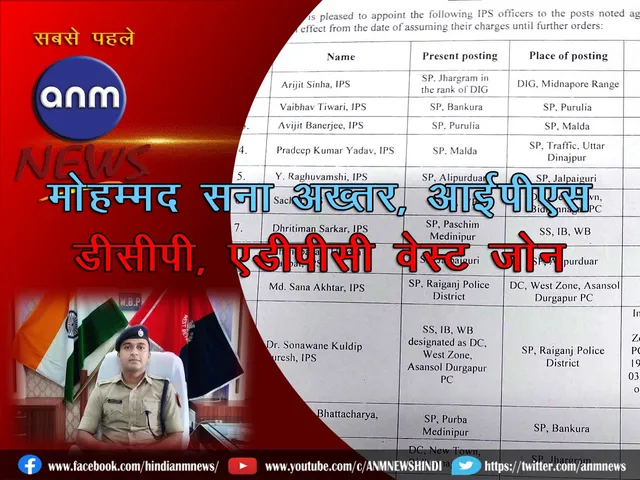 New Deputy Commissioner of Police of Asansol-Durgapur Police Commissionerate