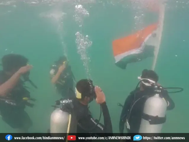 underwater flag hosting