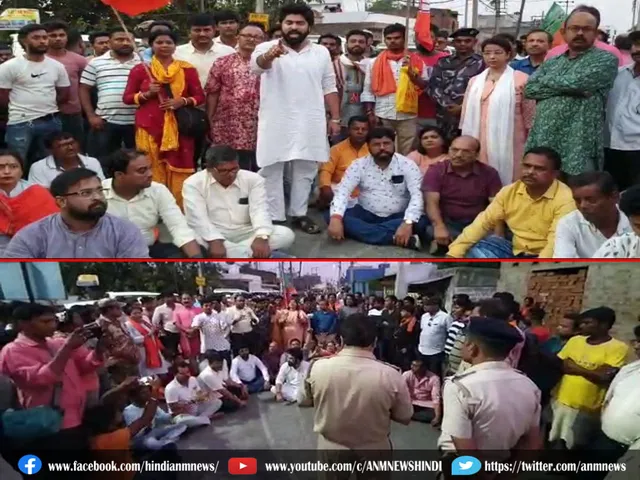 BJP blocked Kalla Dumhani road