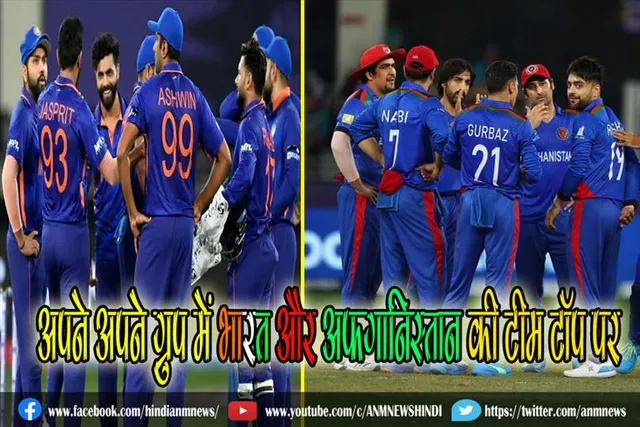 अपने अपने ग्रुप में भारत और अफगानिस्तान की टीम टॉप पर