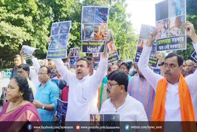 मोमिनपुर हिंसा: भाजपा नेताओं ने राज्य विधानसभा से राजभवन तक मार्च किया