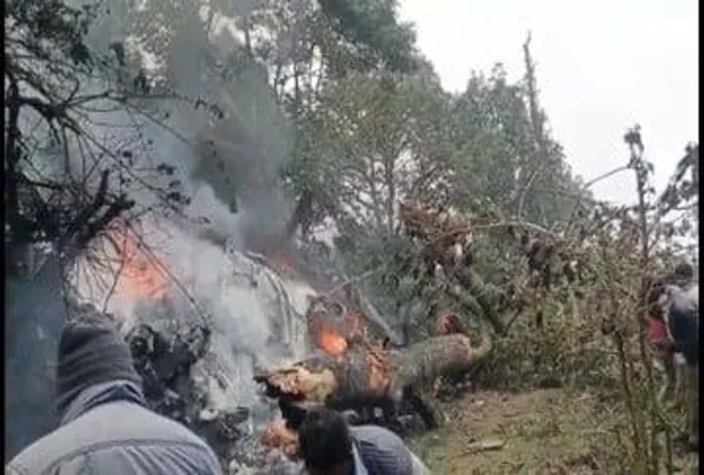 सेना का हेलीकॉप्टर क्रैश