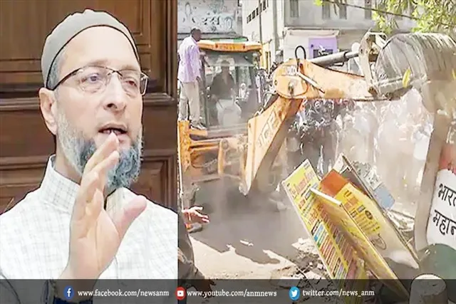 जहांगीरपुरी पहुंचे असदुद्दीन ओवैसी