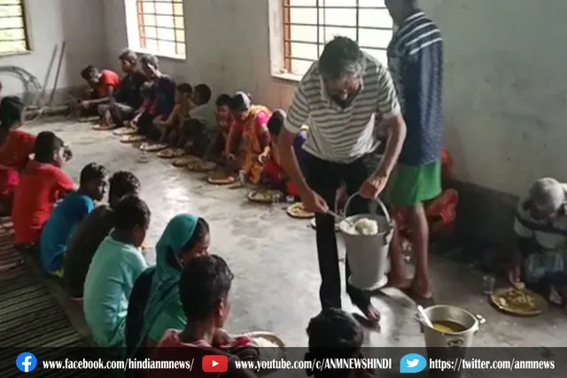 तृणमूल प्राथमिक शिक्षक संघ ने आदिवासी गाँवो में लोगो को करवाया भोजन