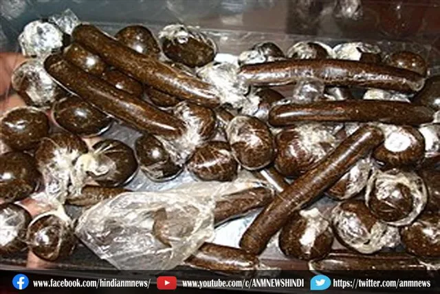 9.824 किलोग्राम चरस बरामद