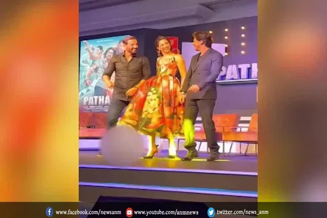 दीपिका-जॉन के साथ शाहरुख ने किया डांस