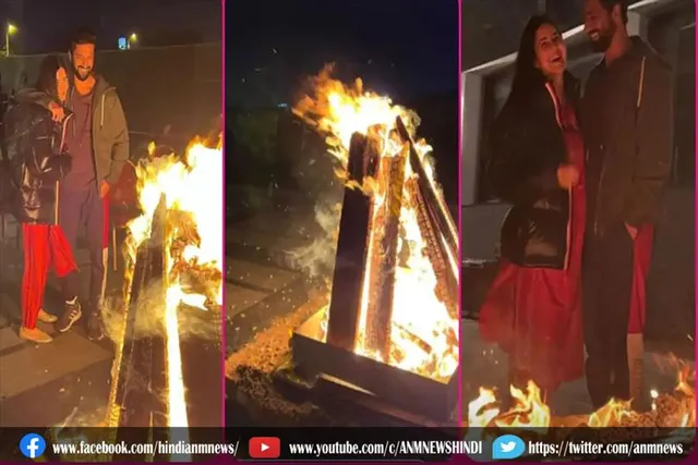 विक्की-कटरीना ने शादी के बाद धूमधाम से मनाई पहली लोहड़ी