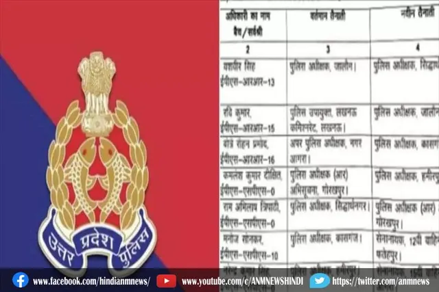 यूपी में आधा दर्जन आईपीएस अधिकारियों के तबादले
