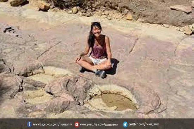 सैरोपोड्स की दो प्रजातियों के पैरों के निशान