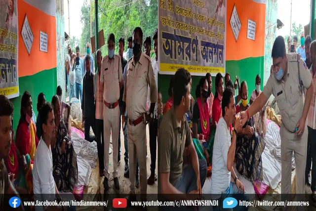 एसडीओ के आश्वासन के बाद टूटा अनिश्चितकालीन भूख हड़ताल