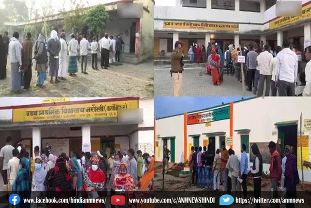54 सीटों पर मतदान जारी