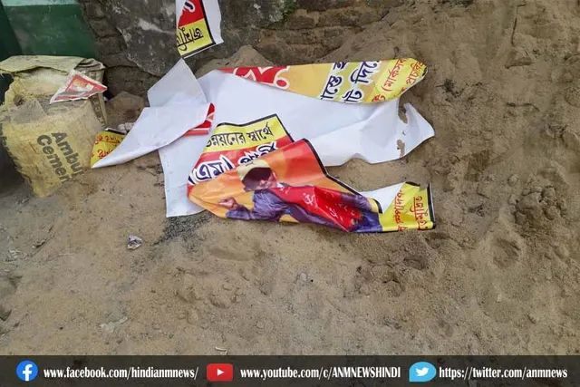 माकपा प्रत्याशी के समर्थक ने लगाया पोस्टर फाड़ने का आरोप