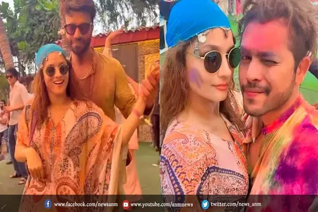 होली का रंग चढ़ा अंकिता लोखंडे पर