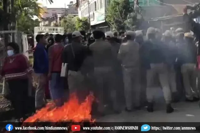 मणिपुर में टिकट बंटवारे से नाखुश भाजपा कार्यकर्ताओं का हंगामा