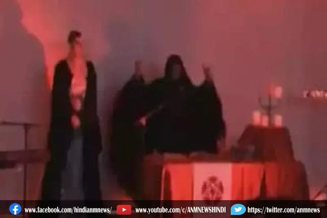 लाइव न्यूज पढ़ रही थी एंकर, आ गया 'शैतान', देखे वीडियो