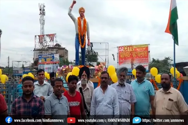 भगत सिंह मूर्ति स्थापना कार्यक्रम का आयोजन किया गया
