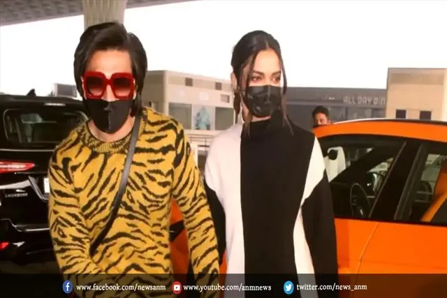 एयरपोर्ट पर किस करते देखे गए दीपिका रणवीर