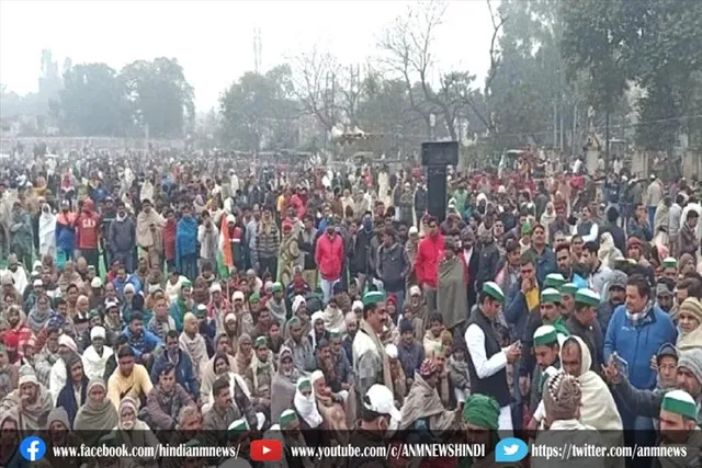 गाजीपुर बॉर्डर पर शुरू हुई किसानों की महापंचायत