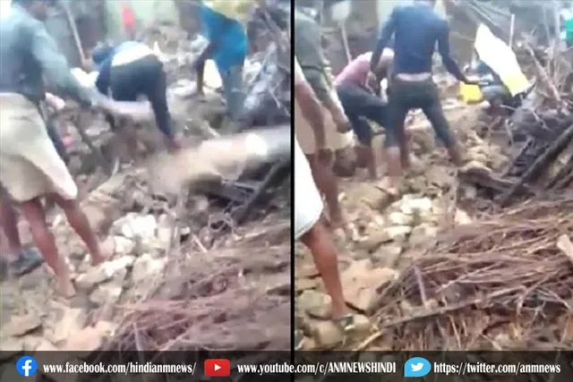 तेज बारिश के चलते रीवा में ढहा मकान