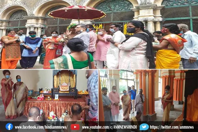सियरसोल राजबाड़ी में कोरोना विधि मान कर शुरू हुई रथ पूजा