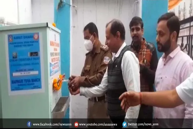 मारवाड़ी युवा मंच की और से रानीगंज ट्रैफिक विभाग के दफ्तर में वाटर कुलर का उद्घाटन