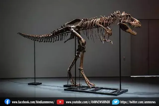 डायनासोर के कंकाल की हुई नीलामी