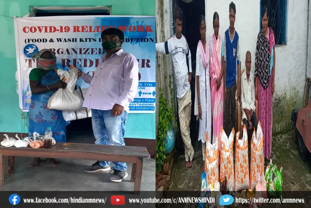 द रिडीमर ट्रस्ट द्वारा गरीब परिवारों में बांटी खाद्य सामग्री