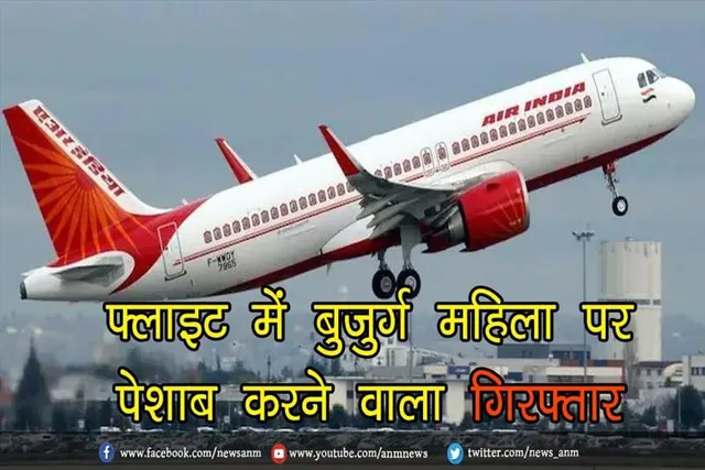 फ्लाइट में बुजुर्ग महिला पर पेशाब करने वाला गिरफ्तार