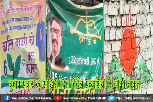 चुनाव प्रचार के आखिरी दिन निर्दल प्रत्याशियों ने झोंकी ताकत