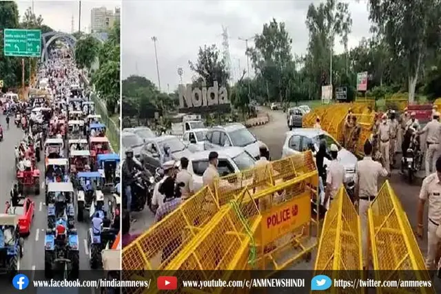 किसानों ने नोएडा-ग्रेनो एक्सप्रेसवे को किया जाम