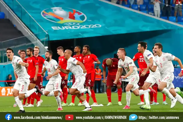 स्पेन ने स्विट्ज़रलैंड को पेनल्टी में 3-1 से हराया