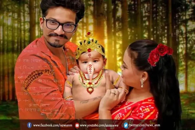 गोला बना गोल-मटोल लिटिल गणेश