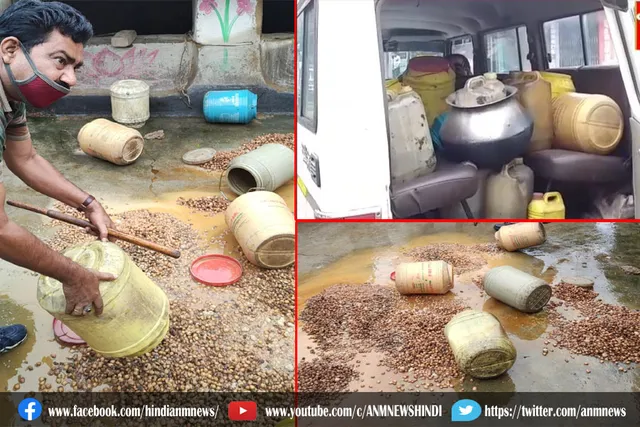 आबकारी विभाग ने भारी मात्रा में अवैध देसी शराब बरामद