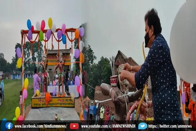 हुल दिवस पर वीर सिद्धू कान्हू की मूर्ति का अनावरण