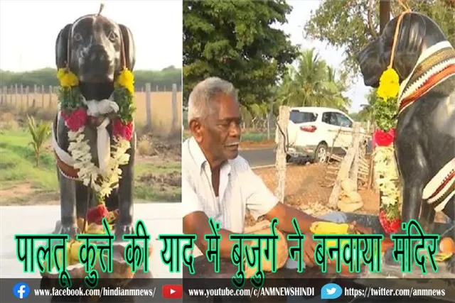 पालतू कुत्ते की याद में बुजुर्ग ने बनवाया मंदिर