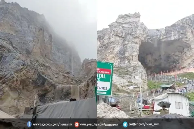 अमरनाथ गुफा के आसपास के इलाकों में भारी बारिश