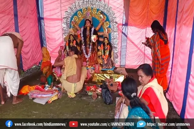 आसनसोल के धेनुआ में एक दिन की अनोखी दुर्गापूजा