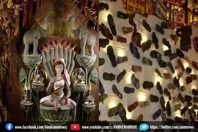 कोलकाता: जूतों से सजाया दुर्गा पूजा पांडाल, भाजपा ने किया विरोध