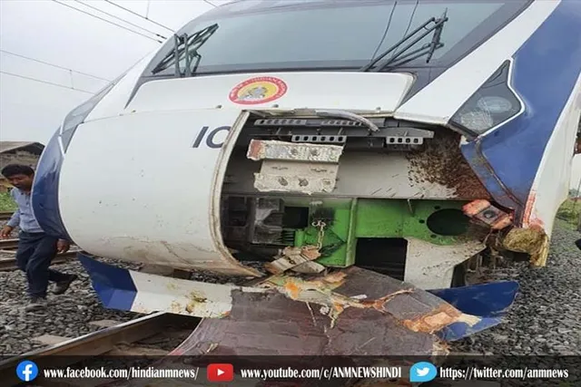 वंदे भारत एक्सप्रेस हुई दुर्घटना ग्रस्त