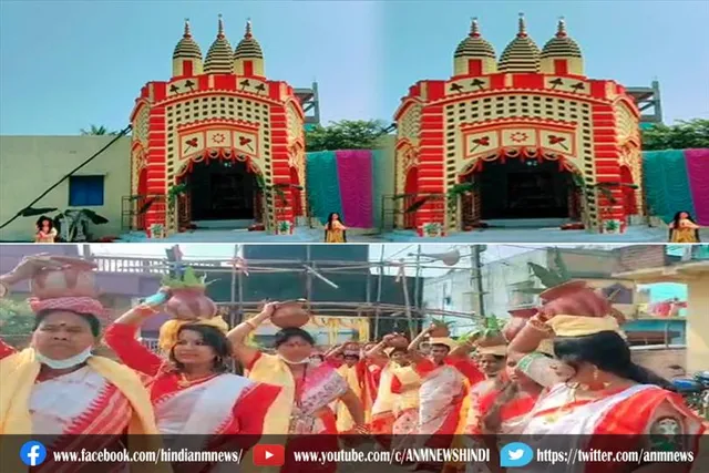 नए काली मंदिर की स्थापना को लेकर निकली कलश यात्रा