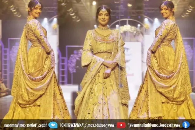 ट्रेडिशनल लुक में दिव्या खोसला कुमार ने रैंप पर चलाया जादू